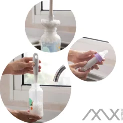 Bouteilles à Biberons Avec Brosse Pour Biberons - Egouttoir Pour Biberons - Égouttoir Avec Bac Collecteur - Gris / White -Bébé Soldes Boutique 1200x1200 122