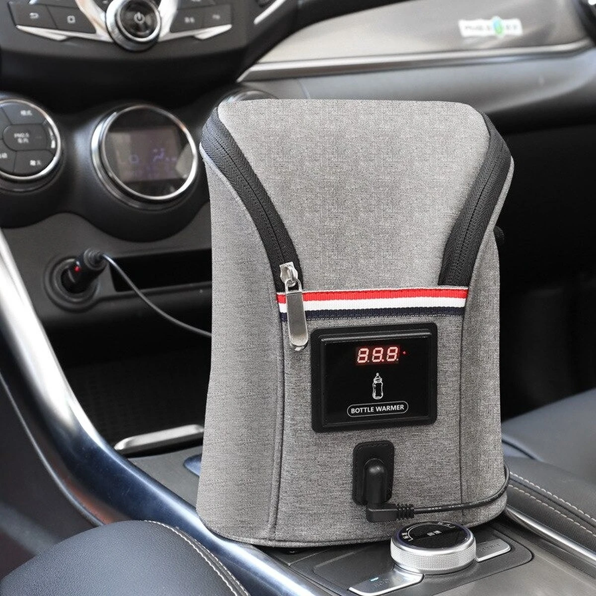 Chauffe- Bouteilles Portable DrPhone Bébé - Chauffe-biberon - Peut être Chauffé Jusqu'à 40 Degrés - Deux Biberons En Même Temps - Grijs 4 Chauffe- Bouteilles Portable DrPhone Bébé - Chauffe-biberon - Peut être Chauffé Jusqu'à 40 Degrés - Deux Biberons En Même Temps - Grijs – Image 4