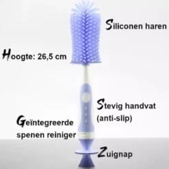 Set De 2 Goupillons - Silicone - Blauw Et Rose - Nettoyant Pour Bouteilles - Nettoyant Pour Bouteilles -Bébé Soldes Boutique 1200x1200 125