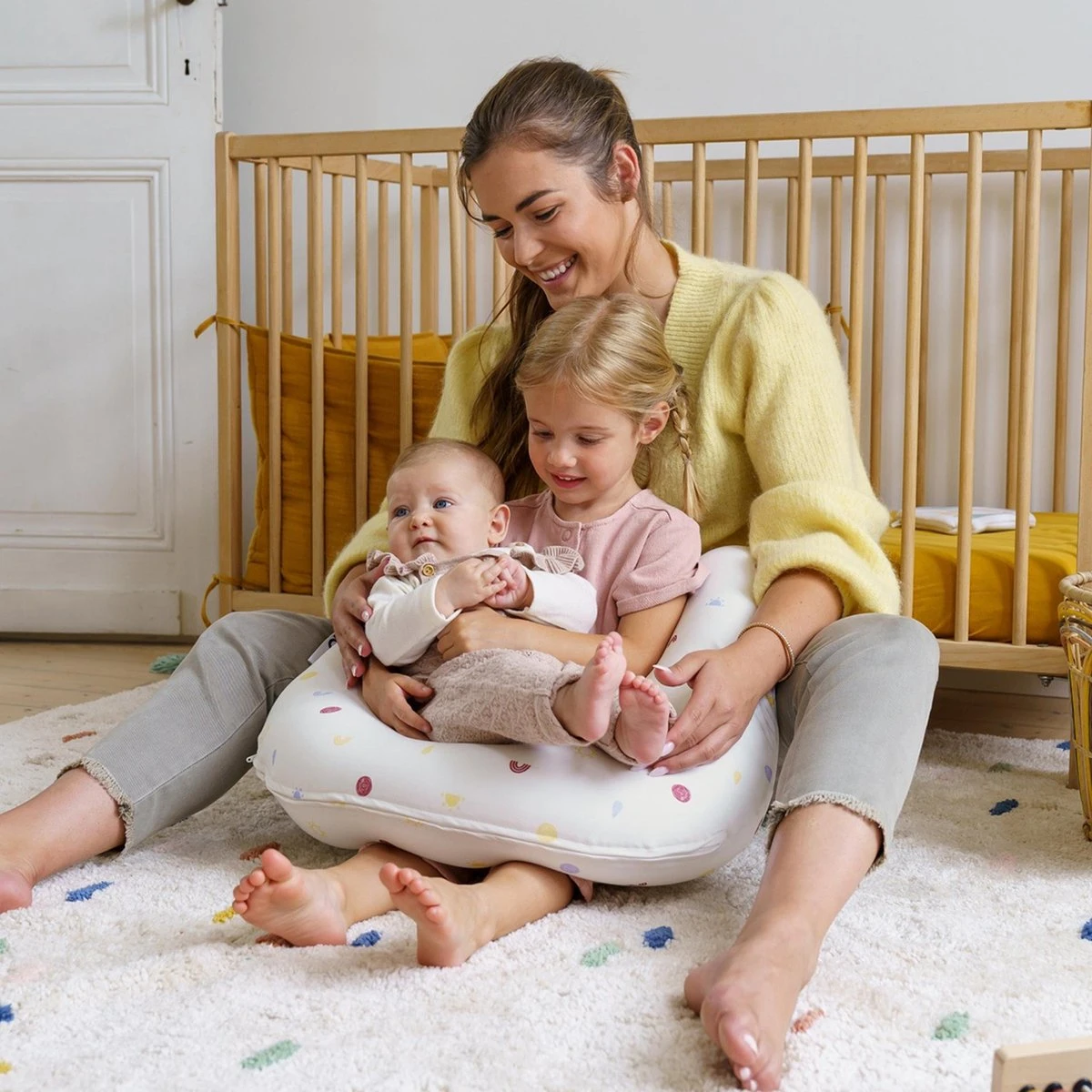 Doomoo Softy - Petit Coussin D'allaitement - Billes Ultra Fines Et Silencieuses - Coton Organique - 150 Cm - Happy Colors 9 Doomoo Softy - Petit Coussin D'allaitement - Billes Ultra Fines Et Silencieuses - Coton Organique - 150 Cm - Happy Colors – Image 9