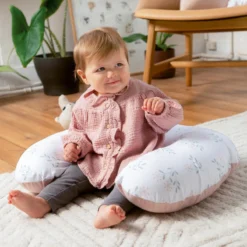 Doomoo Softy - Petit Coussin D'allaitement - Billes Ultra Fines Et Silencieuses - Coton Organique - 150 Cm - Spring Pink -Bébé Soldes Boutique 1200x1200 1375