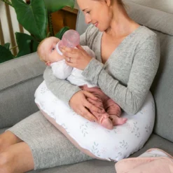 Doomoo Softy - Petit Coussin D'allaitement - Billes Ultra Fines Et Silencieuses - Coton Organique - 150 Cm - Spring Pink -Bébé Soldes Boutique 1200x1200 1376