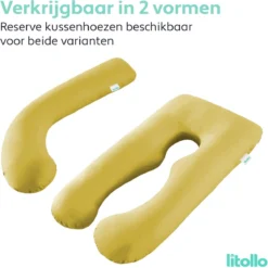 Oreiller De Grossesse Litollo® (forme J) | Oreiller De Couchage Latéral | Coussin Nutritionnel | Oreiller De Corps | Oreiller De Corps | 145 Cm | Housse Détachable |Sac De Rangement De Luxe | Jaune Ocre -Bébé Soldes Boutique 1200x1200 1449