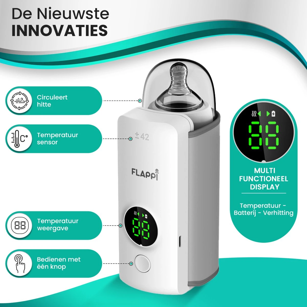 Biberons Chauffe-biberon Portable Pro Avec 2 Biberons - Chauffe-biberon Rechargeable Bébé - Bébé En Route Les Déplacements - Usb-C 3 Biberons Chauffe-biberon Portable Pro Avec 2 Biberons - Chauffe-biberon Rechargeable Bébé - Bébé En Route Les Déplacements - Usb-C – Image 3