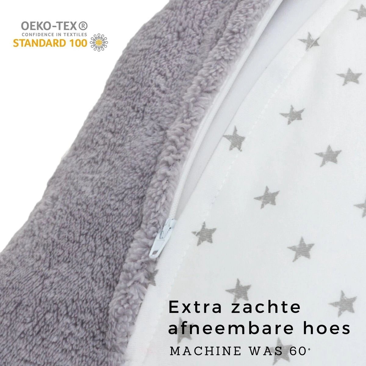 Housse De Coussin D'allaitement Snoozzz - Housse Extra Douce Pour Oreiller D'allaitement - Extra Douce Mini Star - 185 Cm 3 Housse De Coussin D'allaitement Snoozzz - Housse Extra Douce Pour Oreiller D'allaitement - Extra Douce Mini Star - 185 Cm – Image 3