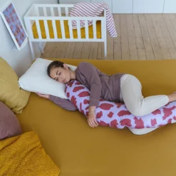 Doomoo Buddy Cover - Housse Pour Coussin D'allaitement Buddy - Coton Organique - 180 Cm - Brushes Ruby -Bébé Soldes Boutique 1200x1200 1520