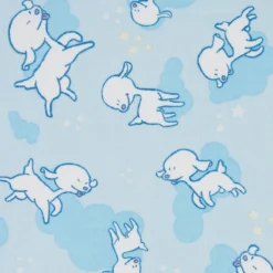 Housse De Coussin D'allaitement Form-Fix - Housse Pour Form Fix XL - 100% Coton - Bleu Clair Avec Mouton Blanc