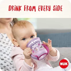 NUK | Soirée Mini Coupe Magic | Tasse à Boire | 360° | 6+ Mois | Brille Dans Le Noir | 160 Ml | Rose 6 Mois Et Plus -Bébé Soldes Boutique 1200x1200 1662
