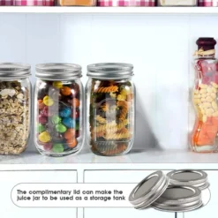 Masthome Lot De 6 Verres à Boire De 500 Ml Avec Couvercle Et Paille Verre De Conservation Avec Bouchon à Vis Cuisine Mason Verre Idéal Pour La Décoration De Fête -Bébé Soldes Boutique 1200x1200 1828