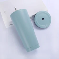 Tasse De 750 Ml Avec Paille Et Couvercle, Sans BPA, Tasse Thermo Sous Vide Ultérieure, Tasse à Café à Emporter Avec Vous, Tasse De Voyage, Tasse Isolante Pour Boisson Froide Ou Chaude (bleu Clair) -Bébé Soldes Boutique 1200x1200 1836