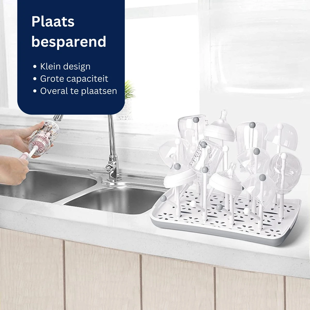 Égouttoir à Bouteilles - Porte- Bébé - Porte Bouteilles - Égouttoir à Biberon - Sèche-biberon - Égouttoir à Biberon - Sèche-biberon 2 Égouttoir à Bouteilles - Porte- Bébé - Porte Bouteilles - Égouttoir à Biberon - Sèche-biberon - Égouttoir à Biberon - Sèche-biberon – Image 2