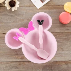 Eco Amicale Blé Fibre De Paille Incassable Tout - Petit Bébé Assiette à Dîner Services De Table Pour Enfants, Dîner Set Pour Les Enfants, Dîner Pour Enfants Set 3 Pièces, Minnie Rose -Bébé Soldes Boutique 1200x1200 1854