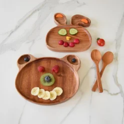 Khaya - Assiette En Bois Pour Enfants - Vaisselle Pour Enfants - Assiette Pour Enfants Durablement Sûre -Bébé Soldes Boutique 1200x1200 1861