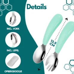 Couverts Pour Enfants Vert | Comprend Une Boîte De Rangement Pratique | Fourchette Pour Enfants Et Cuillère Pour Enfants | Couverts Pour Tout-petits | Couverts Bébé | Cuillère Bébé -Bébé Soldes Boutique 1200x1200 1992