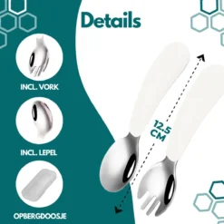 Couverts Pour Enfants Blanc| Comprend Une Boîte De Rangement Pratique | Fourchette Pour Enfants Et Cuillère Pour Enfants | Couverts Pour Tout-petits | Couverts Bébé | Cuillère Bébé -Bébé Soldes Boutique 1200x1200 2041