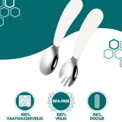 Couverts Pour Enfants Blanc| Comprend Une Boîte De Rangement Pratique | Fourchette Pour Enfants Et Cuillère Pour Enfants | Couverts Pour Tout-petits | Couverts Bébé | Cuillère Bébé -Bébé Soldes Boutique 1200x1200 2042