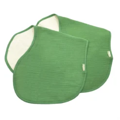 Smikkels - Chiffon Bébé , épaulière, Set De 2 Pièces - Vert - Coton Biologique épais Et Doux - Hydrophile Avec Tissu éponge