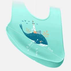 Bavoir En Silicone Avec Plateau De Collecte - Bavoir Bébé Et Enfant En Bas âge - Réglable Et étanche - Baleine - Telano -Bébé Soldes Boutique 1200x1200 2207