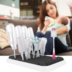 Biberons Droogrek- Afdruiprek- Bébé-Babyfles-Zuigfles- Comprend Des Fruits Sans Biberon Carotte Et Slabbertje- Zwart -Bébé Soldes Boutique 1200x1200 245