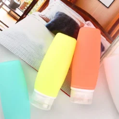 Lot De 100 Ml De Bouteilles De Voyage En Siliconen Avec Trousse De Toilette Transparente, 6 Récipients De Voyage Anti-fuite Et Ensemble De Toilette De Voyage, Récipient De Liquide Rechargeable Approuvé Par La FDA, Coloré -Bébé Soldes Boutique 1200x1200 254