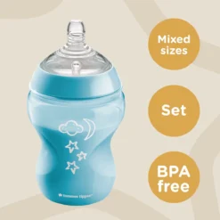 Tommee Tippee Closer To Nature Pack De Démarrage Pour Biberons Pour Nouveau-nés, Tétines Avec Valve Anti-coliques, Tailles Mixtes, Bleu -Bébé Soldes Boutique 1200x1200 259