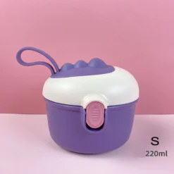 Distributeur Nourriture Pour Bébé - Boîte Doseuse De Lait En Poudre Bébé - Boîte De Voyage - Boîte De Conservation Des Aliments - Distributeur Avec Cuillère 220ML - Violet