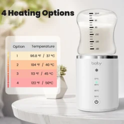 Chauffe-biberon Portable Bioby - Chauffe-biberon - Chauffe-lait Rechargeable Avec 2 Adaptateurs De Biberon - Chauffage Lait Maternel/ Water - Réglages De Température Multiples -Bébé Soldes Boutique 1200x1200 343