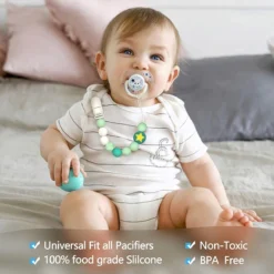 SOAT CHOIR Boy - Zinaps Siliconen Chew Perles Soothie Attache Tétine Porte- Plombs Pour Bébé Garçons Ou Filles Accessoires De Vêtements Pour Bébé De Relief Des Dents, Lot De 2 Attaches Tétines En Siliconen (Star) (WK 02129) -Bébé Soldes Boutique 1200x1200 391