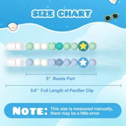 SOAT CHOIR Boy - Zinaps Siliconen Chew Perles Soothie Attache Tétine Porte- Plombs Pour Bébé Garçons Ou Filles Accessoires De Vêtements Pour Bébé De Relief Des Dents, Lot De 2 Attaches Tétines En Siliconen (Star) (WK 02129) -Bébé Soldes Boutique 1200x1200 393