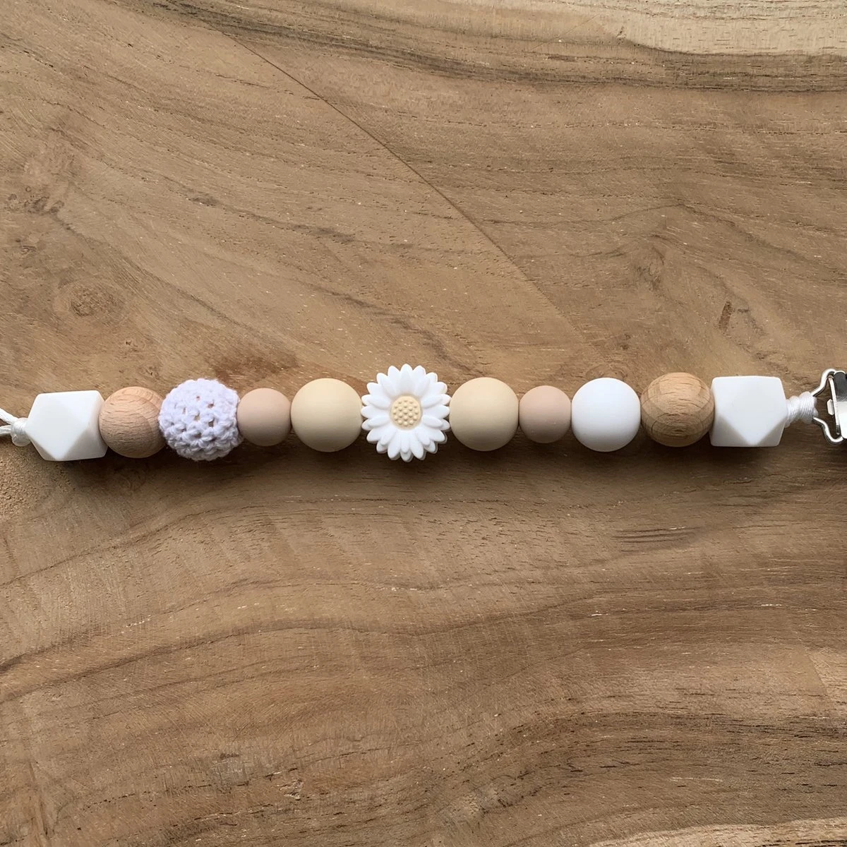 Attache Sucette Bloem | Cadeau De Naissance | Bébé | Douche De Bébé | Attache Tétine | Chaîne De Sucette | Perles | Bébés 2 Attache Sucette Bloem | Cadeau De Naissance | Bébé | Douche De Bébé | Attache Tétine | Chaîne De Sucette | Perles | Bébés – Image 2