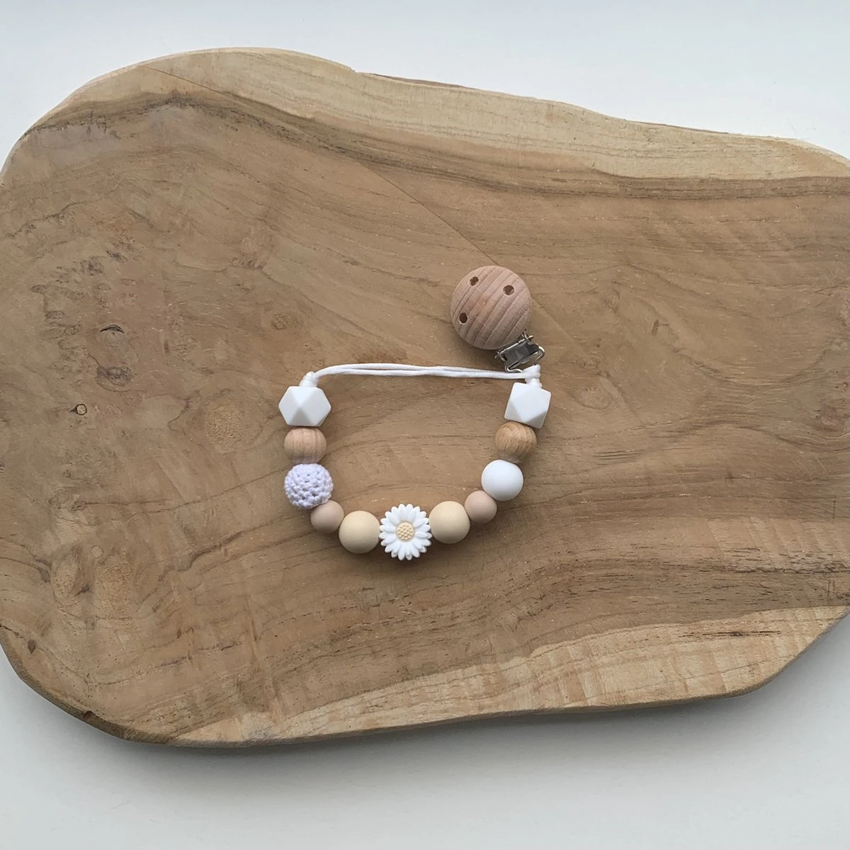 Attache Sucette Bloem | Cadeau De Naissance | Bébé | Douche De Bébé | Attache Tétine | Chaîne De Sucette | Perles | Bébés 3 Attache Sucette Bloem | Cadeau De Naissance | Bébé | Douche De Bébé | Attache Tétine | Chaîne De Sucette | Perles | Bébés – Image 3