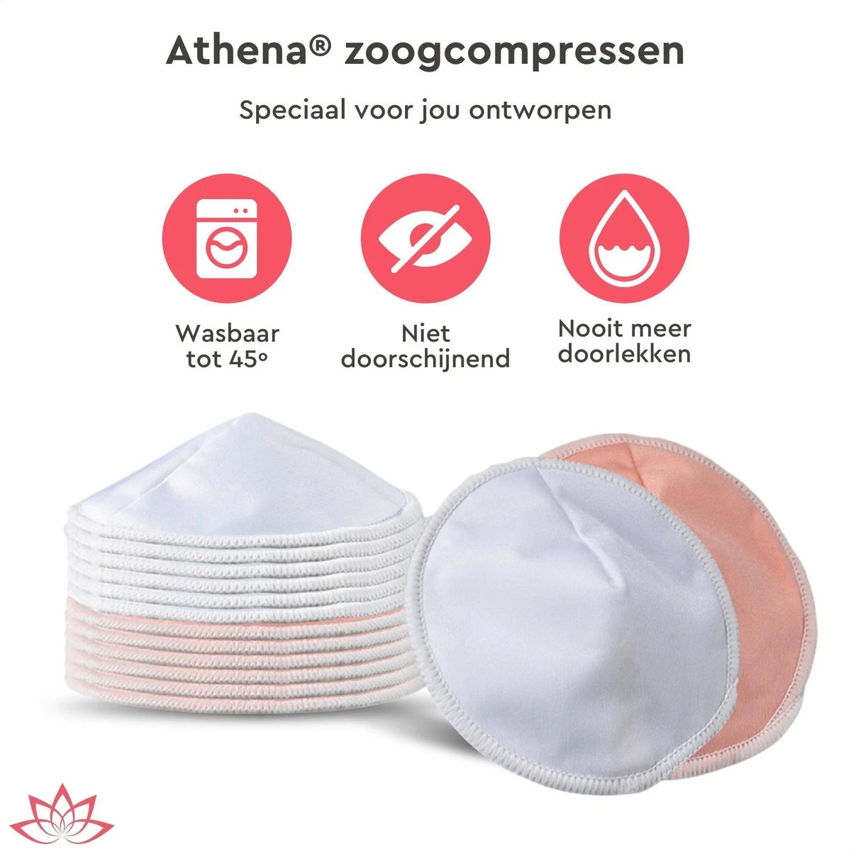 Coussinets D'allaitement Lavables De Qualité Supérieure (12 Pièces De 12 Cm De Diamètre) - Coussinets D'allaitement Lavables - Comprend Un Sac Pour Machine à Laver Et Un Sac De Rangement En Satin| Athéna 6 Coussinets D'allaitement Lavables De Qualité Supérieure (12 Pièces De 12 Cm De Diamètre) - Coussinets D'allaitement Lavables - Comprend Un Sac Pour Machine à Laver Et Un Sac De Rangement En Satin| Athéna – Image 6