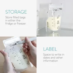 Navaris De Lait Maternel Navaris - 50 Sachets D'allaitement De 250 Ml - Pour Congélateur Et Koelkast - Sans BPA - Scellable Avec Joint - Avec Bec Verseur -Bébé Soldes Boutique 1200x1200 544
