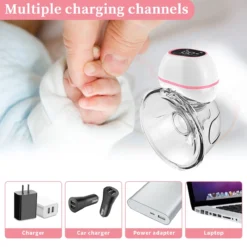 Aidmom - Tire-lait électrique Double - Rose - Tire-lait Portable Rechargeable - Tire-lait Sans Fil - Sans BPA - Tire-lait Mains Libres - 24mm - Allaitement - Lot De 2 Pièces -Bébé Soldes Boutique 1200x1200 563