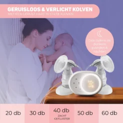 Tire-lait Vulpes BabyCare® - Tire-lait électrique Double Avec Veilleuse - Batterie Rechargeable - Portable - Sans BPA - Incl. 60 Sachets De Conservation Du Lait Maternel - Version PRO -Bébé Soldes Boutique 1200x1200 630