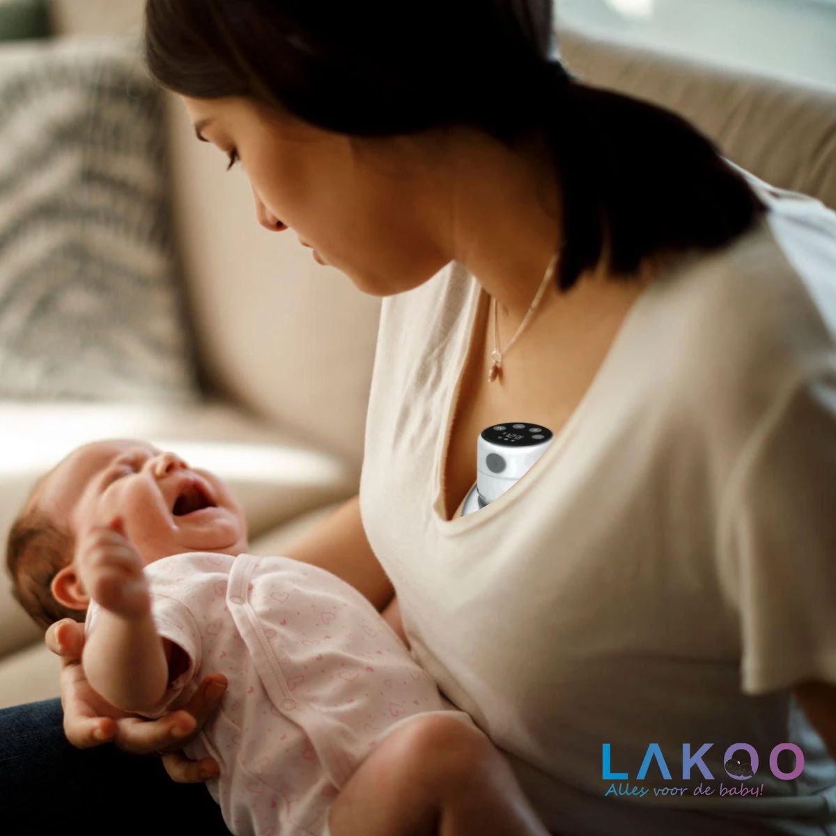 Lakoo Handsfree Breast Pump - Tire-lait - Tire-lait Mains Libres - Tire-lait électrique - Batterie Rechargeable - Tire-laits- Wit 8 Lakoo Handsfree Breast Pump - Tire-lait - Tire-lait Mains Libres - Tire-lait électrique - Batterie Rechargeable - Tire-laits- Wit – Image 8