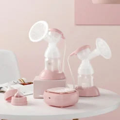 Tire-lait électrique Double Thuys - Dispositif De Pompage - Avec Veilleuse - Conception Anti-refoulement - 3 Modes Et 9 Niveaux - Affichage LED - USB - Rose - 140ML -Bébé Soldes Boutique 1200x1200 646