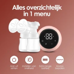 BYER Dual Efficient Tire-lait - Smart 3.0 - Double Tire-lait électrique Sans Fil - Batterie Rechargeable - Comprend 2 Biberons De 180 Ml, Un Journal De La Pompe Et Une Tétine -Bébé Soldes Boutique 1200x1200 678