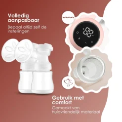 BYER Dual Efficient Tire-lait - Smart 3.0 - Double Tire-lait électrique Sans Fil - Batterie Rechargeable - Comprend 2 Biberons De 180 Ml, Un Journal De La Pompe Et Une Tétine -Bébé Soldes Boutique 1200x1200 679