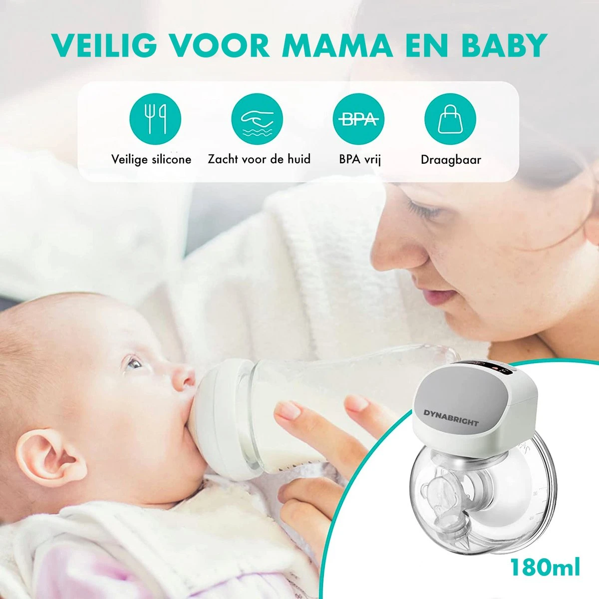 Tire-lait Sans Fil - Incl. 20 Sacs De Stockage De Lait Maternel - Silencieux - Batterie Rechargeable - Vitesse Réglable - Affichage LCD Numérique - Tire-lait électrique Portable - Pompage Facile - Pompage Mains Libres - Allaitement - Pompe Moderne 6 Tire-lait Sans Fil - Incl. 20 Sacs De Stockage De Lait Maternel - Silencieux - Batterie Rechargeable - Vitesse Réglable - Affichage LCD Numérique - Tire-lait électrique Portable - Pompage Facile - Pompage Mains Libres - Allaitement - Pompe Moderne – Image 6