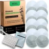 Coussinets D' Allaitement Lavables - Compresses D'allaitement' Allaitement Réutilisables (lavables) - 16 Pièces - ø12cm - Avec Pochette Et Trousse De Toilette