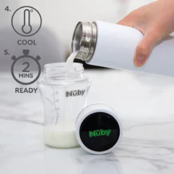 Nuby Nûby - RapidCool™ - Préparez Le Biberon Parfait Pour Votre Bébé - Refroidisseur De Biberon - Comprend Un Distributeur De Lait En Poudre Et Un Couvercle Numérique - Wit -Bébé Soldes Boutique 1200x1200 78