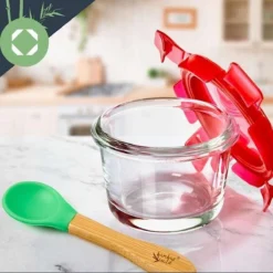 Klarstein Set De 6 Klarstein Aliments Pour Bébés - Étanches - Glas - Couvercles Colorés Aux Couleurs De L'arc-en-ciel - Goût Neutre -Bébé Soldes Boutique 1200x1200 870