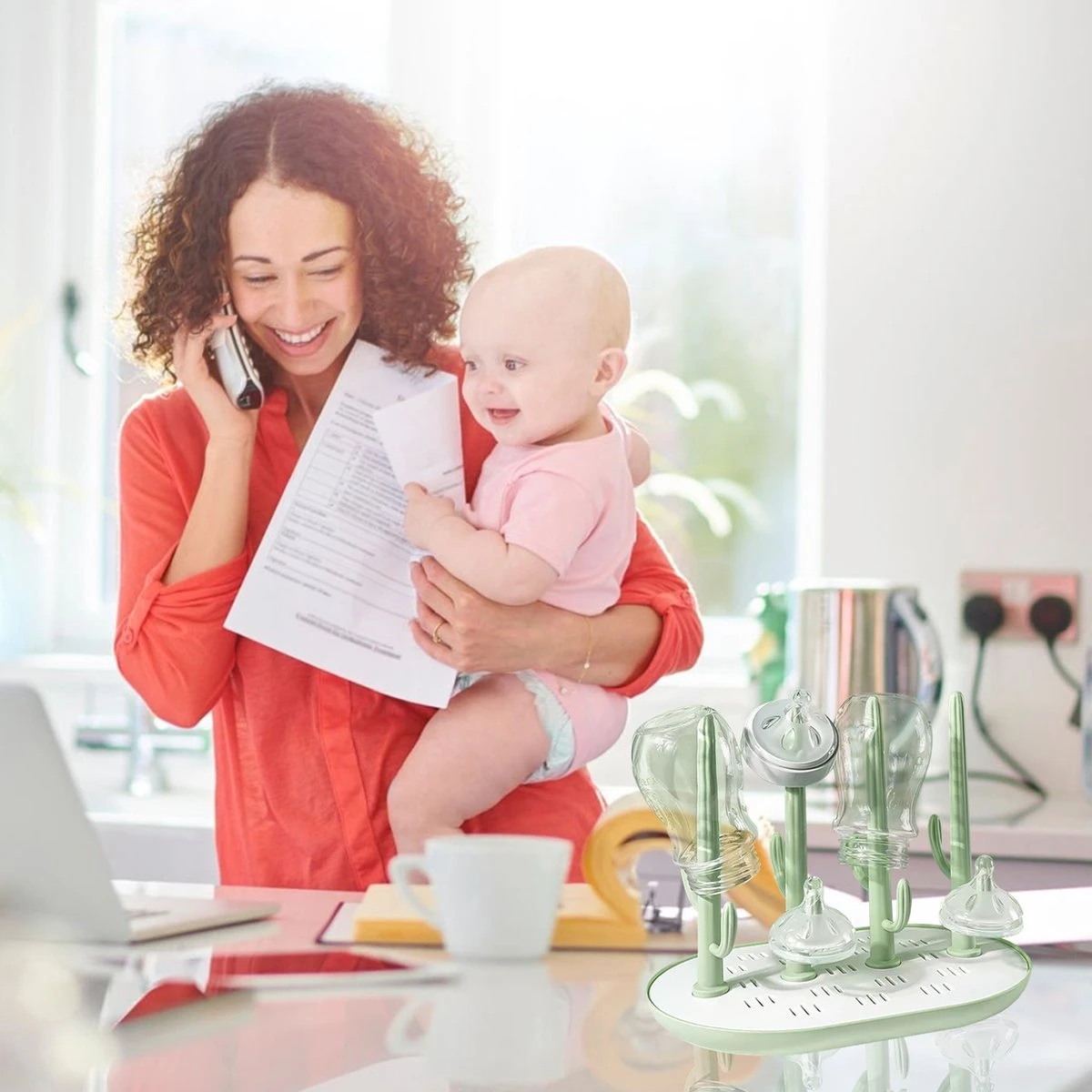 Bebaa® Étendoir Avec Bac D'égouttage - Bouteilles Pliable Pour Bébé Et Accessoires De Vêtements Pour Bébé 6 Bebaa® Étendoir Avec Bac D'égouttage - Bouteilles Pliable Pour Bébé Et Accessoires De Vêtements Pour Bébé – Image 6