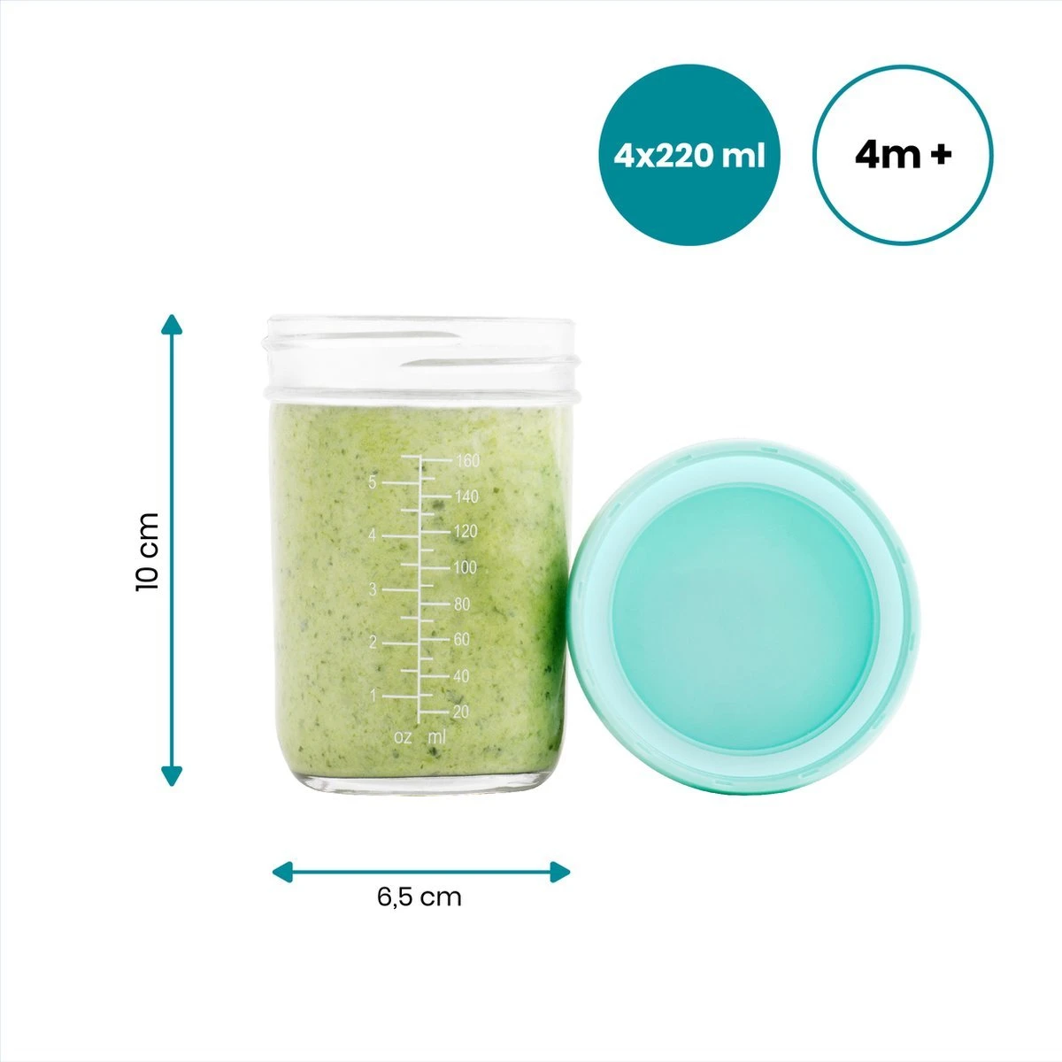 Babymoov Nutribaby One Robot De Cuisine + Babymoov 4 Bocaux De Conservation En Verre 220 Ml (A004313) 8 Babymoov Nutribaby One Robot De Cuisine + Babymoov 4 Bocaux De Conservation En Verre 220 Ml (A004313) – Image 8