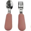 3 Sets - Couverts Bébé - Fourchette Et Cuillère - Set De Couverts Enfant - Beige Rose
