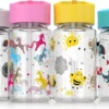 Be- Active Bouteille D'eau Pour Enfants Avec Paille, Sans BPA, Embout Pliable, 450 Ml, école, Filles, Garçons, Bouteilles De Sport (gris)