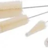 Brosse à Bouteille - Set De 5 Pièces - Avec Tête En Laine - Longueur 26 à 32 Cm - Diamètre 1 à 5 Cm