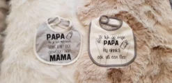 Lot De 2 Bébé Bavoir Cadeau Texte Annonce Grossesse Papa Si Vous Ne Savez Pas, Demandez Simplement à Maman Et Ressemblez à Mon Père, Il Boit également Dans Une Bouteille | Coffret Cadeau Naissance / Maternité De 2