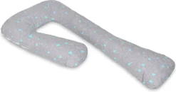 Coussin D'allaitement - Coussin De Maternité - Grand - 100% Coton - Chats Et Coeurs